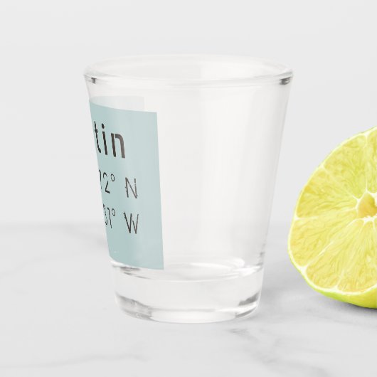 Austin Latitude Longitude Schnapsglas (Rechts)