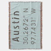 Austin Latitude und Länge Decke (Vorderseite Vertikal)