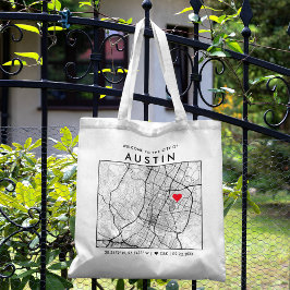 Austin Liebe Locator | City Map Wedding Welcome Tragetasche