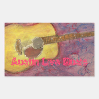 Austin Live Music Rechteckiger Aufkleber
