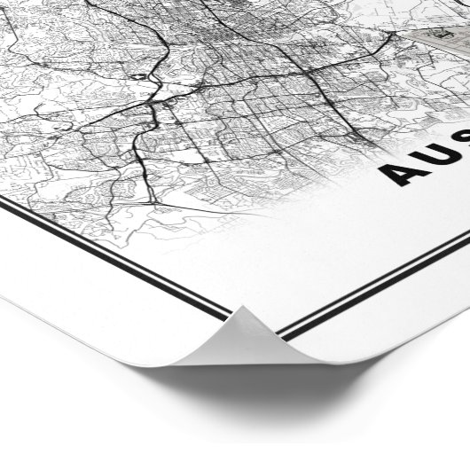 Austin Map Poster (Ecke)