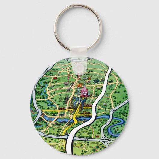 Austin Map Schlüsselanhänger (Vorderseite)