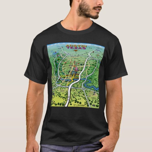 Austin Map T-Shirt (Vorderseite)