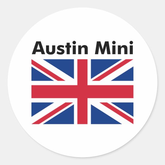 Austin Mini Runder Aufkleber (Vorderseite)