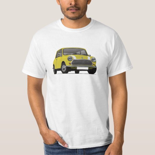Austin Morris Mini mit weißen Streifen - 15 Farben T-Shirt (Vorderseite)
