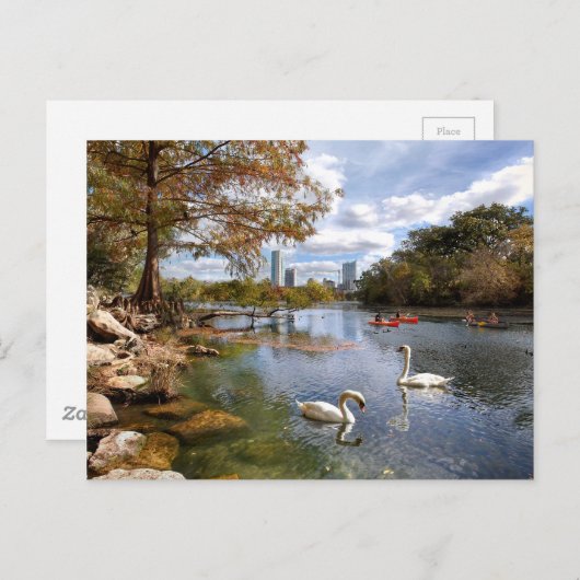Austin, Nebenfluss Texas Barton/Ladybird Postkarte (Vorne/Hinten)