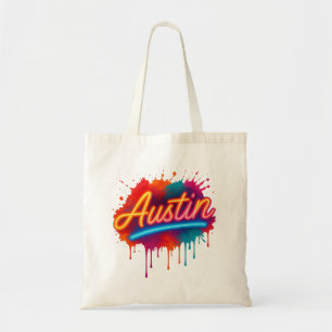 Austin Neon Street Art & Poster Design Tragetasche