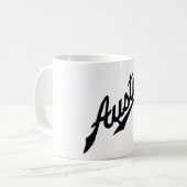 Austin Oldtimer-Auto-Emblem Kaffeetasse (Vorderseite Links)