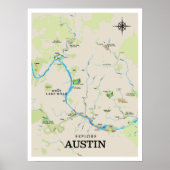 Austin Outdoor Map Poster (Vorne)