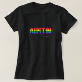 Austin Pride T Shirt W. | Regenbogenflagge (Design vorne)