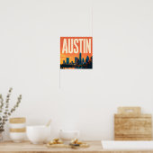 Austin Riverfront Texas Capitol Poster (Küche)