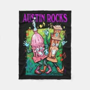 Austin Rocks Fleecedecke