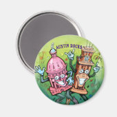 Austin Rocks Magnet (Vorderseite/Rückseite)