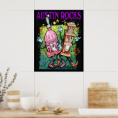 Austin Rocks Poster (Küche)