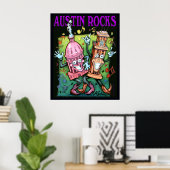 Austin Rocks Poster (Heimbüro)