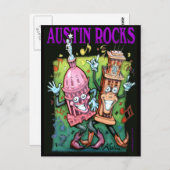Austin Rocks Postkarte (Vorne/Hinten)