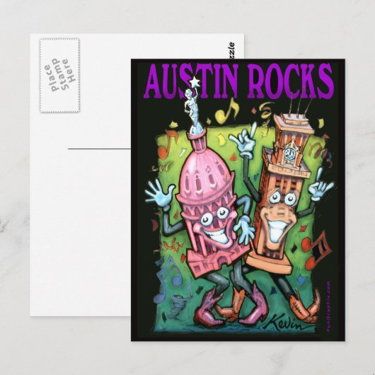 Austin Rocks Postkarte (Vorne/Hinten)