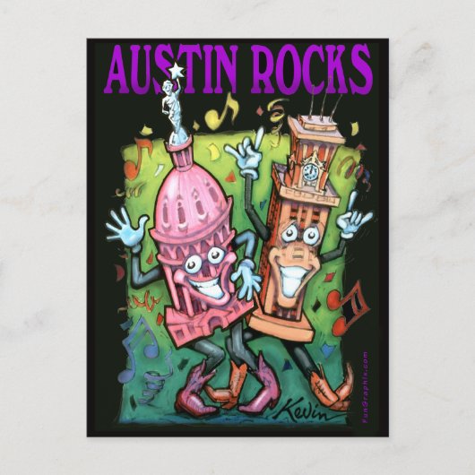 Austin Rocks Postkarte (Vorderseite)