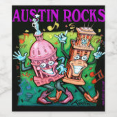 Austin Rocks Weinetikett (Einzelnes Label)