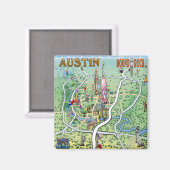 Austin Round Rock Texas Fun Karte Magnet (Vorderseite/Rückseite)