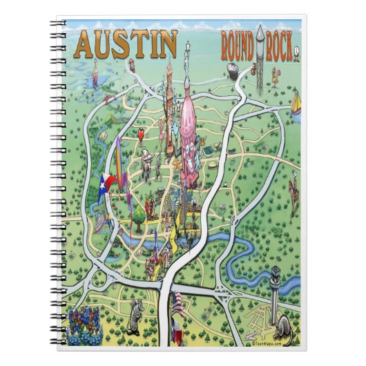 Austin Round Rock Texas Fun Karte Notizblock (Vorderseite)