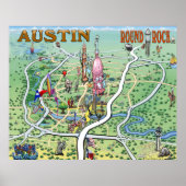 Austin Round Rock Texas Fun Karte Poster (Vorne)