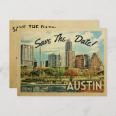 Austin Save the Date Texas Ankündigungspostkarte (Vorne/Hinten)