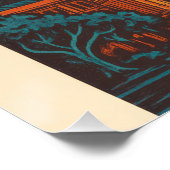 Austin Sci-Fi Monster Cityscape Art - Kaiju Poster (Ecke)