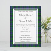 Austin Scottish Wedding Einladung (Stehend Vorderseite)