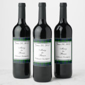 Austin Scottish Wedding Wine Label Weinetikett (Flaschen)
