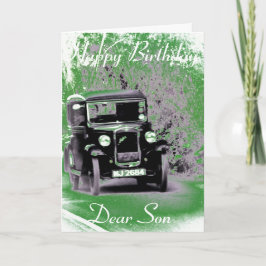 AUSTIN SIEBEN VINTAGE CAR GREETING CARD KARTE