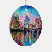 Austin-Skyline an den NachtStadtbild Keramik Ornament (Rechts)