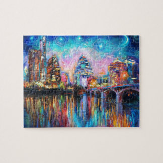 Austin-Skyline an den NachtStadtbild Puzzle