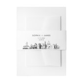Austin Skyline Bly Band, 2"x11,5" Einladungsbanderole (Vorderseite Beispiel)