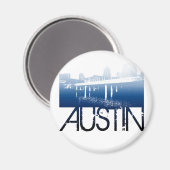 Austin Skyline Design Magnet (Vorderseite/Rückseite)