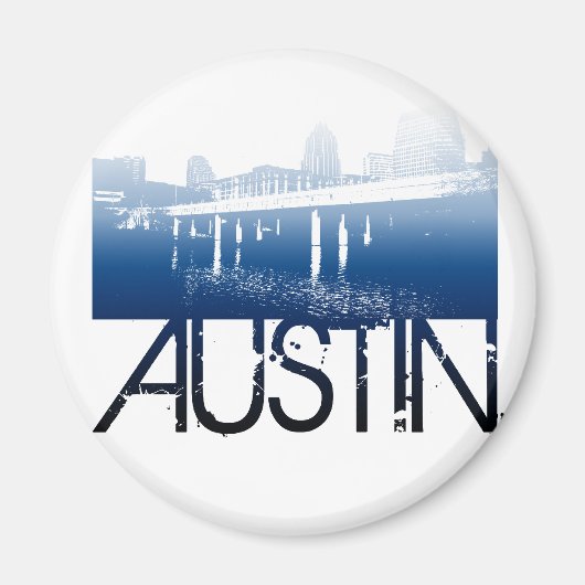 Austin Skyline Design Magnet (Vorne)
