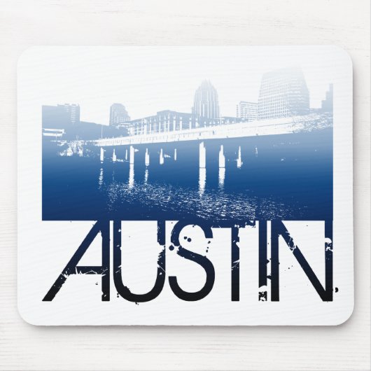 Austin-Skyline-Entwurf Mousepad (Vorne)