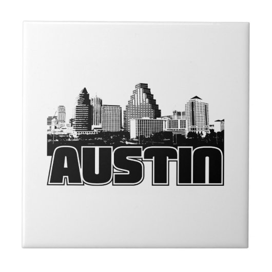 Austin-Skyline Fliese (Vorderseite)