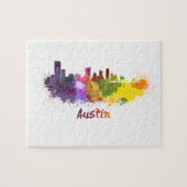 Austin skyline im Watercolor Puzzle (Horizontal)