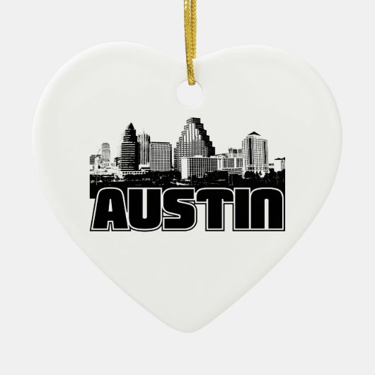 Austin-Skyline Keramik Ornament (Vorne)