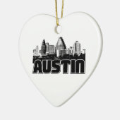 Austin-Skyline Keramik Ornament (Links)