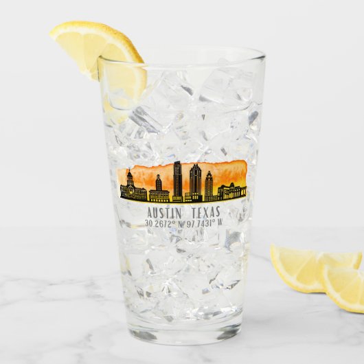 Austin Skyline Latitude Glas (Vorderseite Ice)