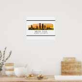 Austin Skyline Latitude Poster (Küche)