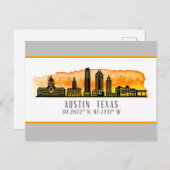 Austin Skyline Latitude Postkarte (Vorne/Hinten)