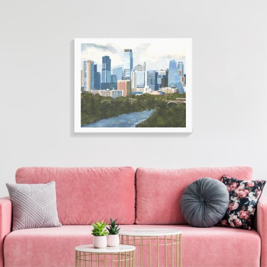 Austin Skyline Leinwanddruck (Insitu (Wohnzimmer))