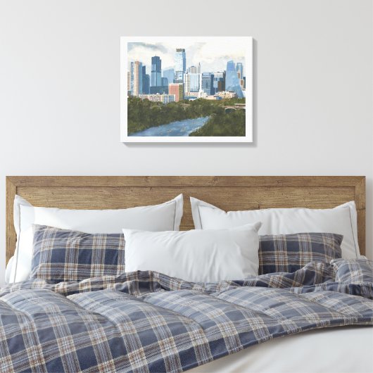 Austin Skyline Leinwanddruck (Insitu (Schlafzimmer))