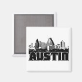 Austin Skyline Magnet (Vorderseite/Rückseite)