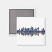 Austin Skyline Magnet (Vorderseite/Rückseite)