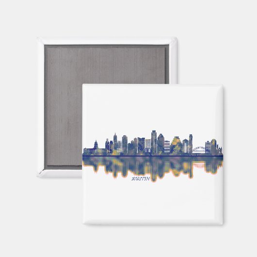 Austin Skyline Magnet (Vorderseite/Rückseite)