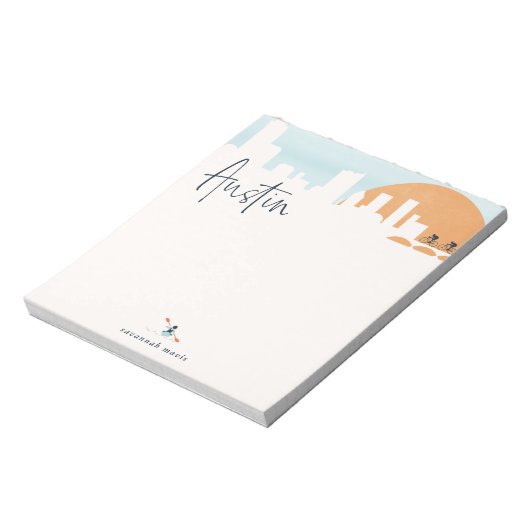 Austin Skyline Notepad Notizblock (Rotiert)